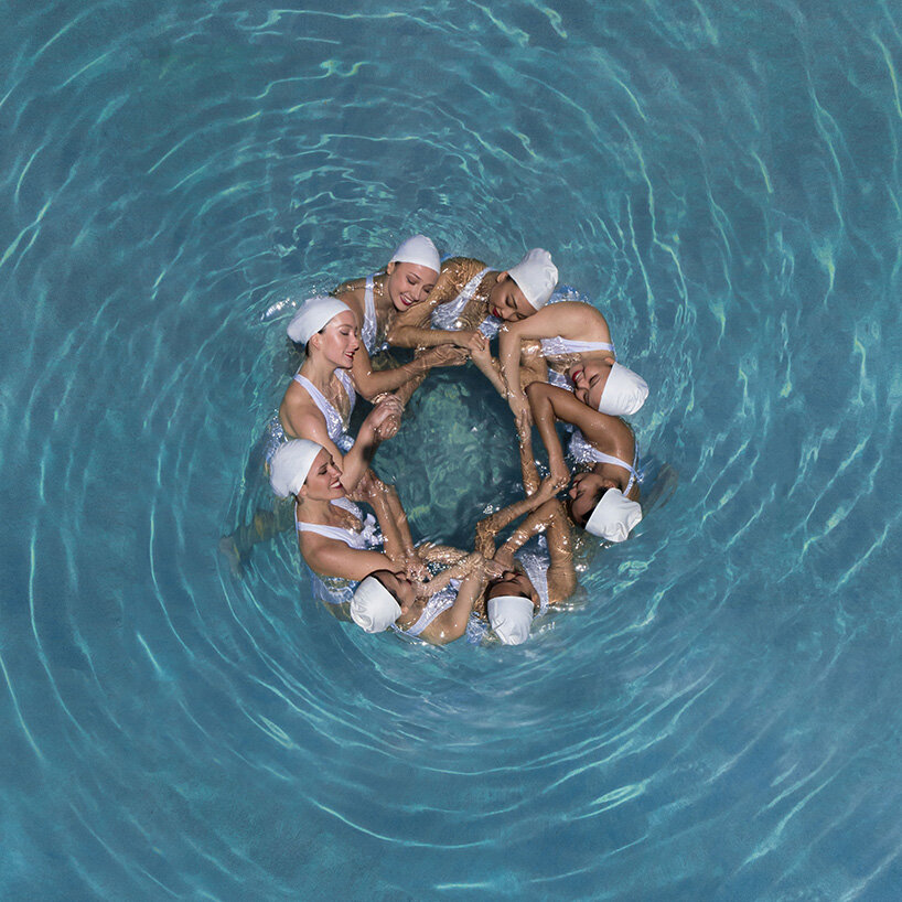 brad walls captures synchronized swimmers from above