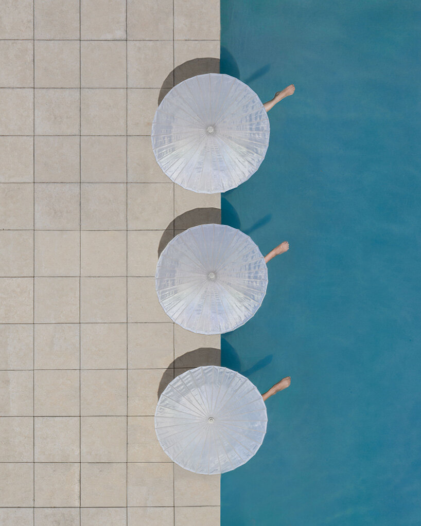 brad walls captures synchronized swimmers from above