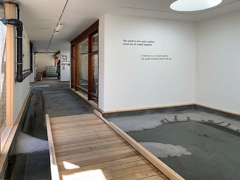 danish pavilion at the venice biennale immerses visitors in a cyclic water system