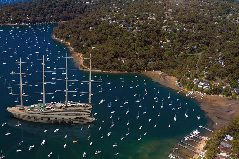 the galleon, a futuristic sailing gigayacht concept that can host 200 guests - 3