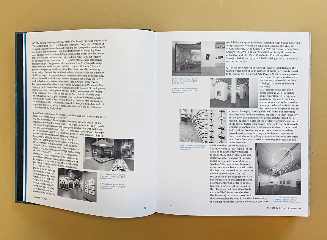 'the story of (my) exhibitions': germano celant on his curatorial path and arte povera