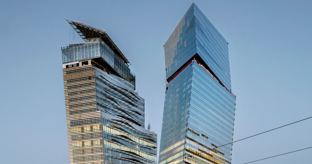 jean nouvel's leaning 'tours duo' nears completion in paris