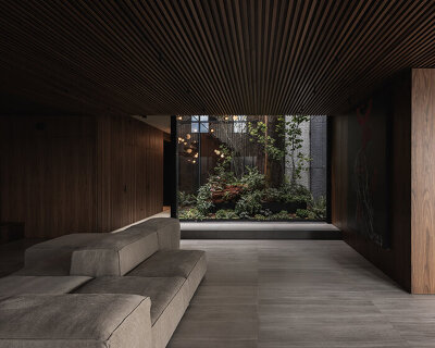 a full-size red cedar tree grows inside BIG's vancouver house penthouse by leckie studio