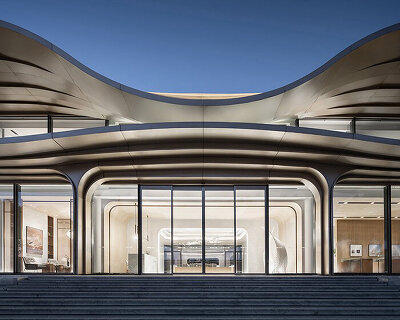 LYCS architecture designs sales center inspired by flying egrets in china