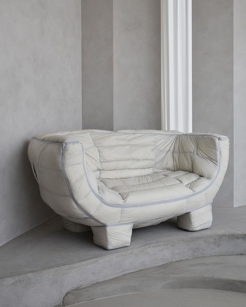 fluffy chair series is reborn from in stock padding by jinyoung yeon