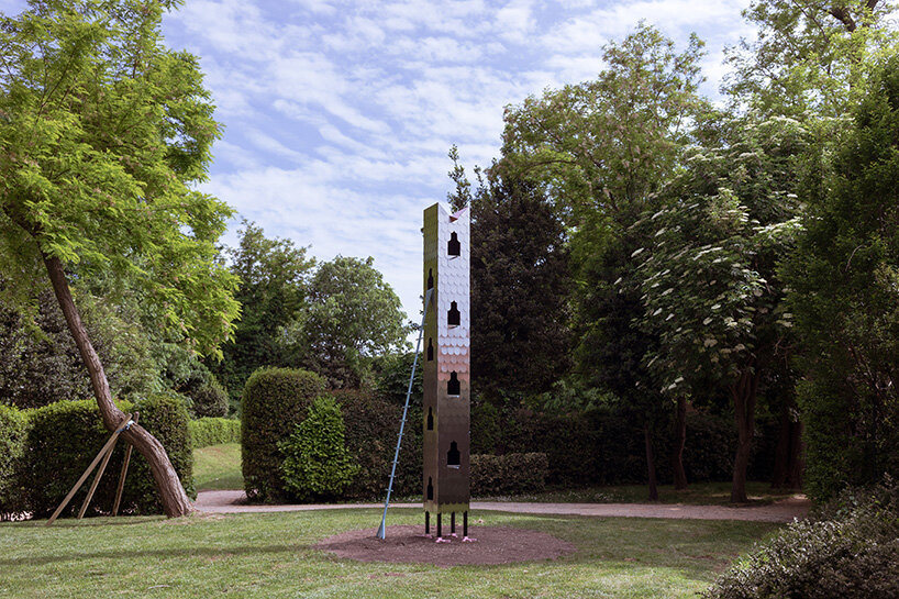 studio ossidiana's installations spatializes coexistence of humans + birds in venice