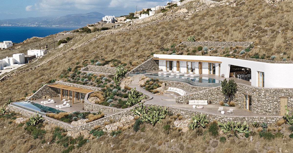 white rock villa by chorografoi architects embraces the natural landscape of mykonos, greece white rock villa by chorografoi architects embraces the natural landscape of mykonos, greece
