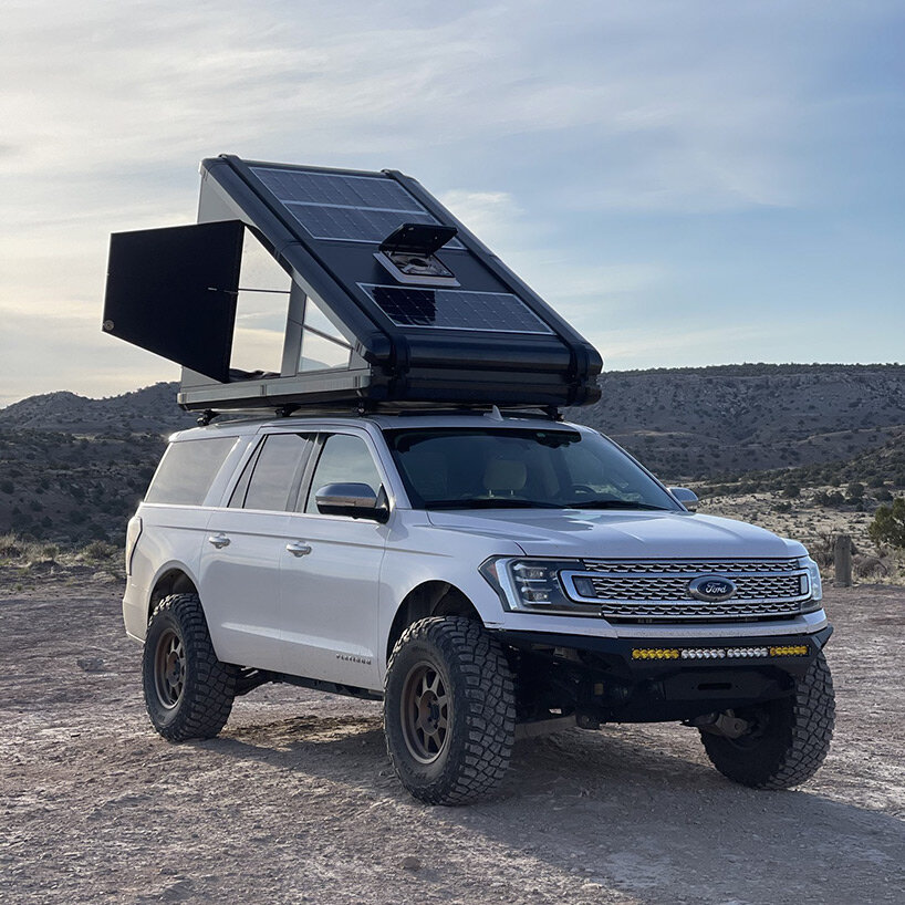 automobile camping: from collapsible A-frame tents to the world's first hard-sided carbon fiber camper