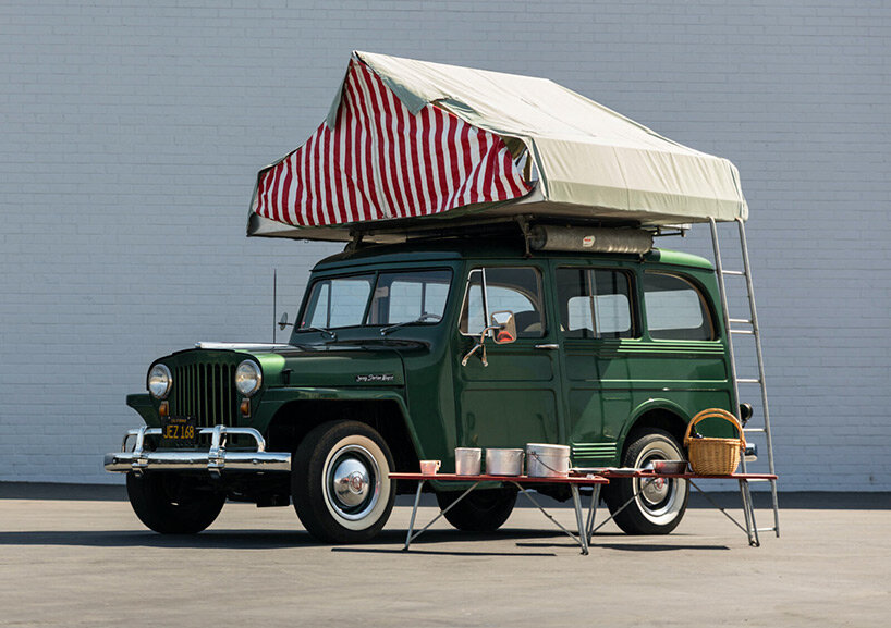 automobile camping: from collapsible A-frame tents to hard-sided carbon  fiber campers