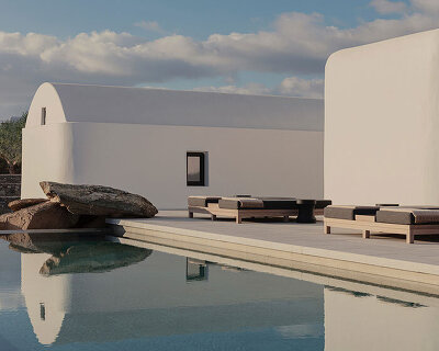 k-studio's kalesma hotel resembles traditional whitewashed mykonian village