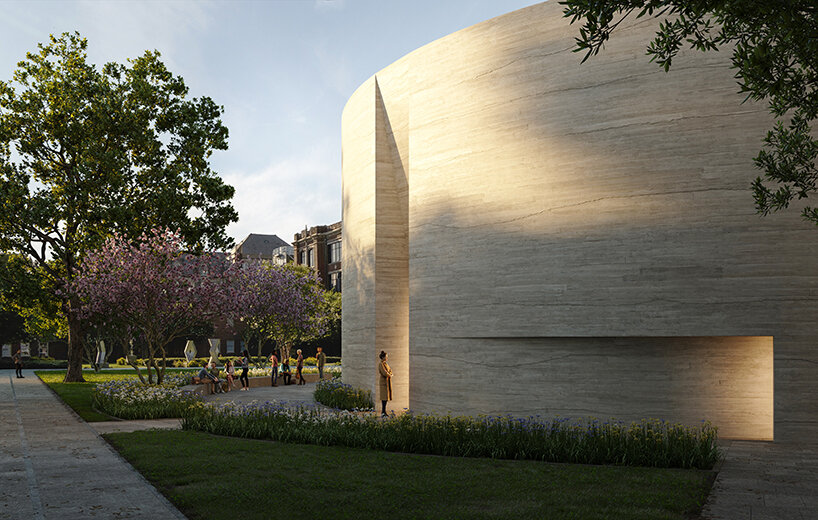 a series of interconnected circles form trahan architect's university chapel in new orleans