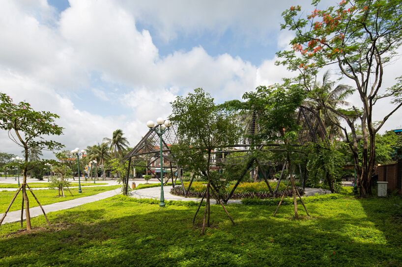 H&P architects revitalizes park in vietnam drawing from olympic's five-ringed symbol 