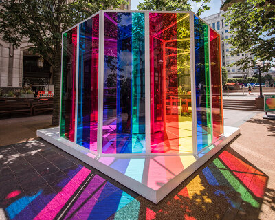 a transforming display of natural light, liz west shows 'hymn to the big wheel' in london