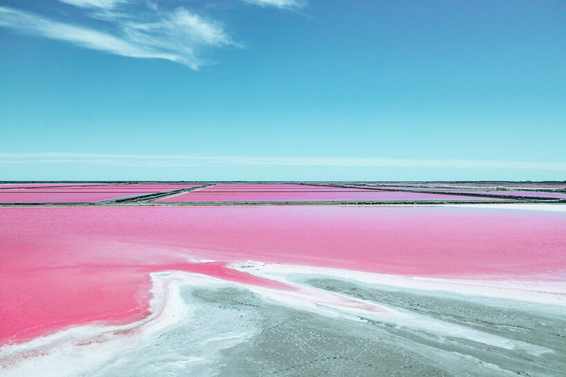 paolo pettigiani's photo series catches mesmerizing sceneries of pink water in france