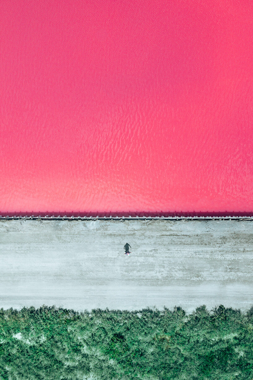 paolo pettigiani's photo series catches mesmerizing sceneries of pink water in france