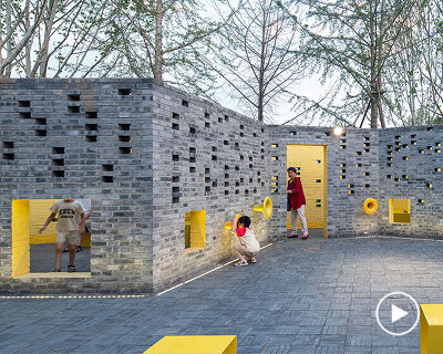 crossboundaries' vibrant songzhuang micro park meanders over beijing streetscape