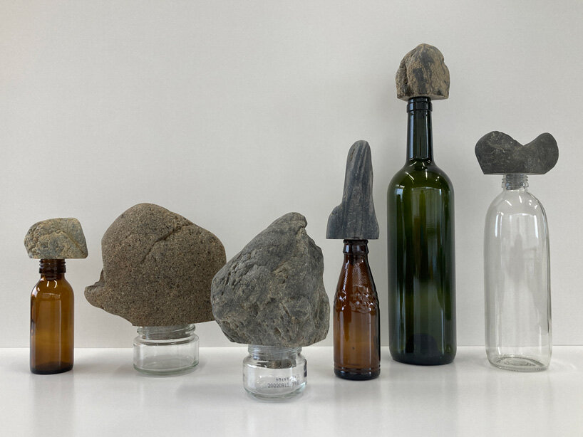 schemata exhibits new SENBAN method to carve intriguing forms at milan design week