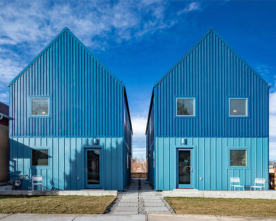 PRODUCTORA's bright blue residential complex responds to new housing needs in denver
