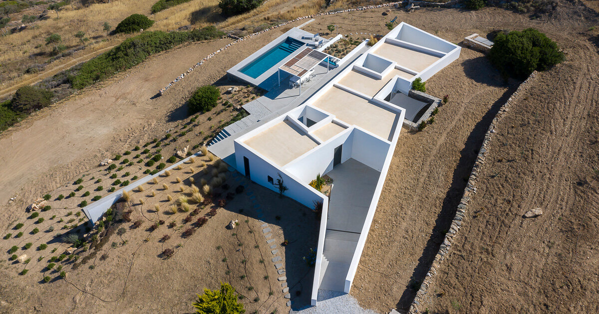 react architects embeds ‘the nest’ house into the greek island of paros react architects embeds ‘the nest’ house into the greek island of paros