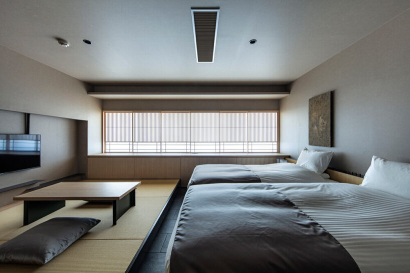 tatami mat in one of the guest rooms
