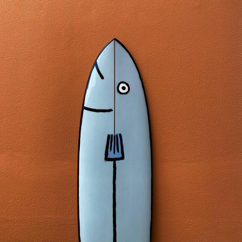these hand-painted sea animal surfboards by jean jullien will bring out your inner child