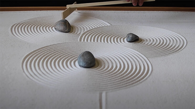 yuki kawae explores meditative patterns in zen garden series