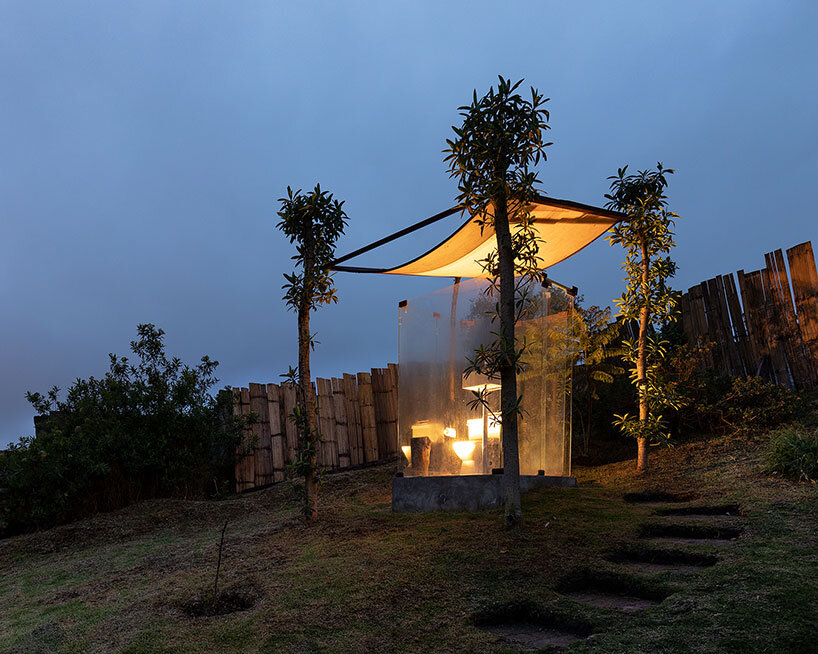 al borde builds a ‘garden house’ in ecuador with live trees and rammed earth