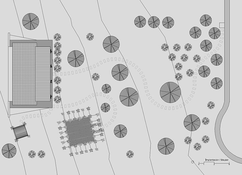 al borde builds a ‘garden house’ in ecuador with live trees and rammed earth