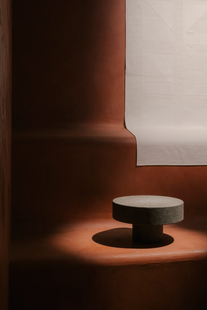 stone table by studio mumbai