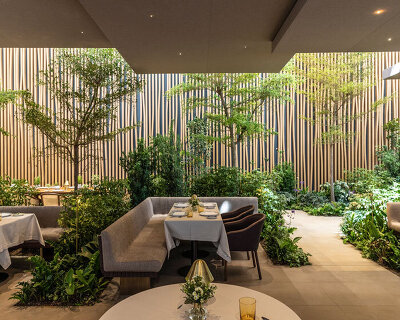 architect and chef team up to design bucolic garden restaurant 'le pavillon'