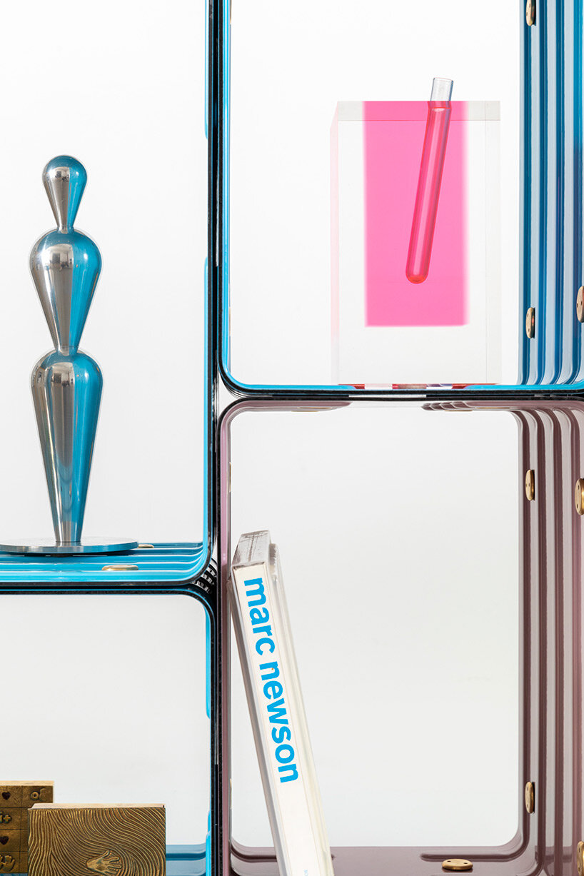 marc newson designs quobus, an enameled steel bookshelf for galerie kreo