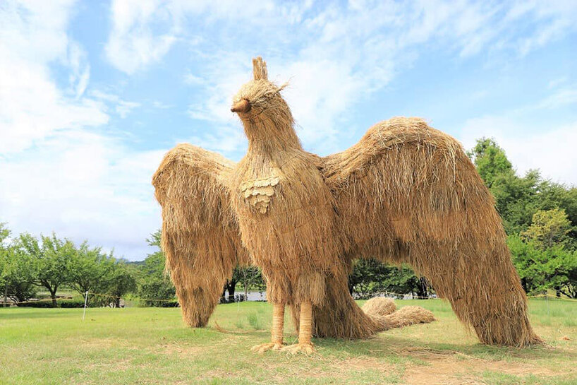 huge rice straw creatures take over the wara art festival
