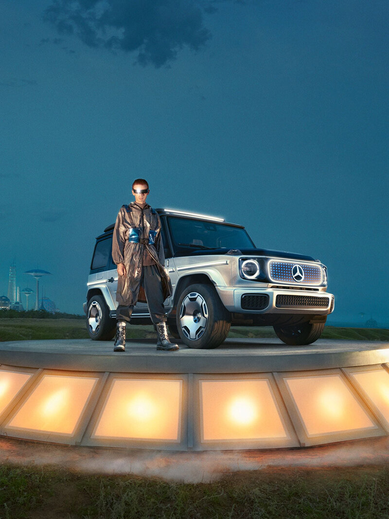 mercedes-benz unveils its electric G-class car concept with futuristic aesthetics 