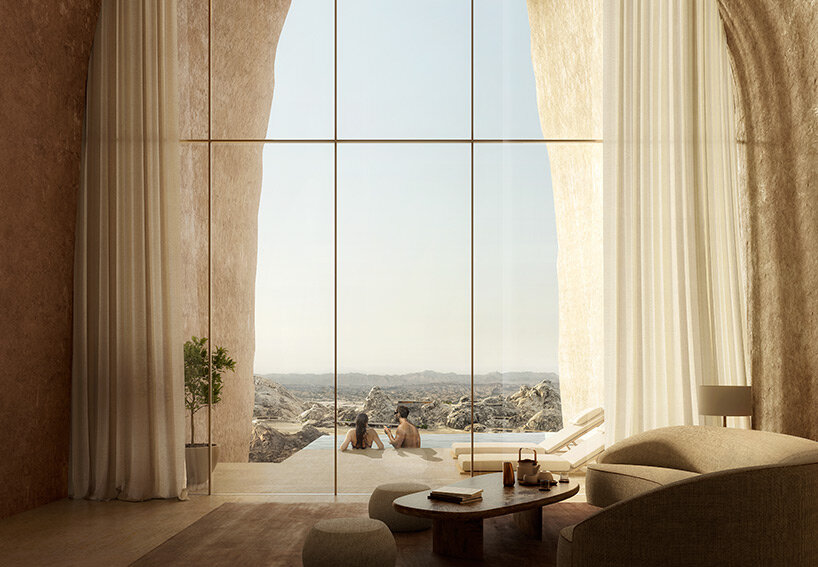 oppenheim architecture breaks ground on desert rock resort in the mountains of saudi arabia