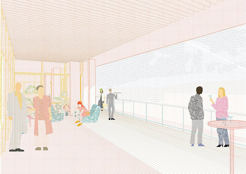 drawing: wireframe view, terrace