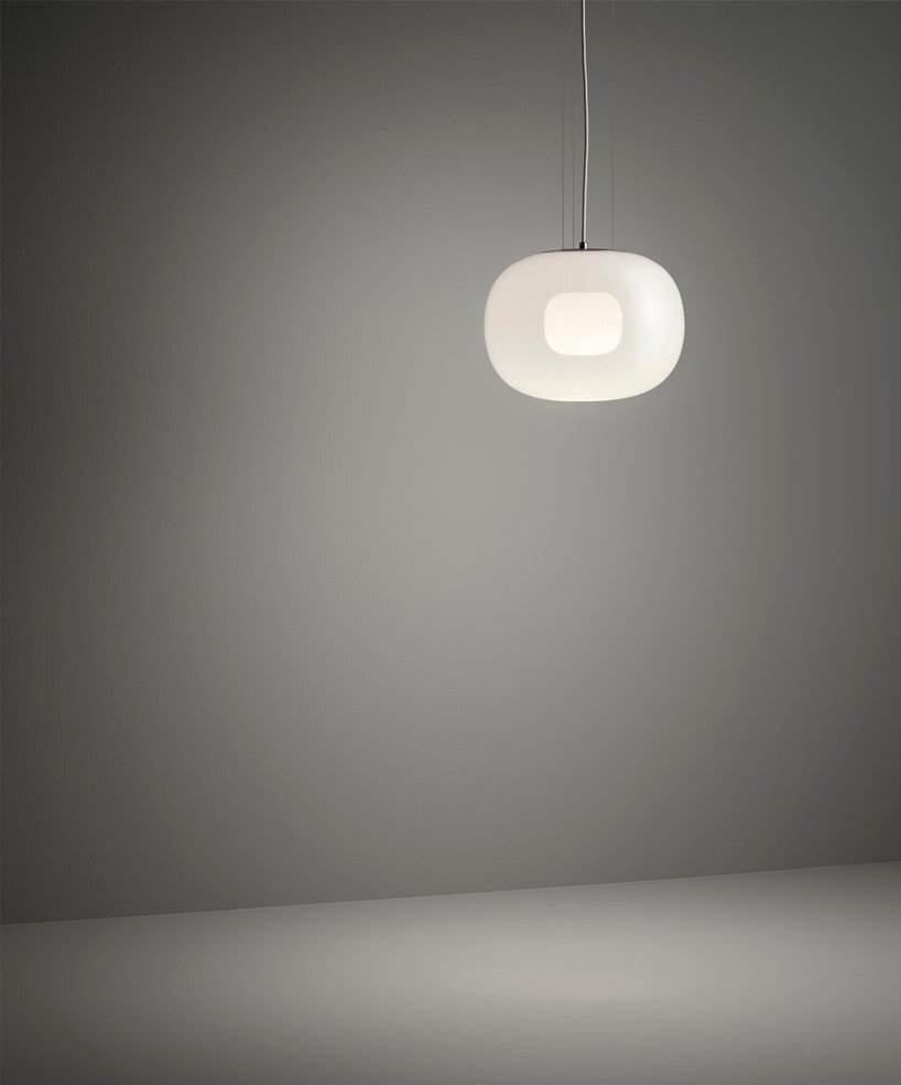 floats within the semi-transparent covering