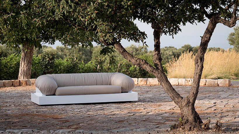 sabine marcelis juxtaposes soft & hard materials in collection for natuzzi