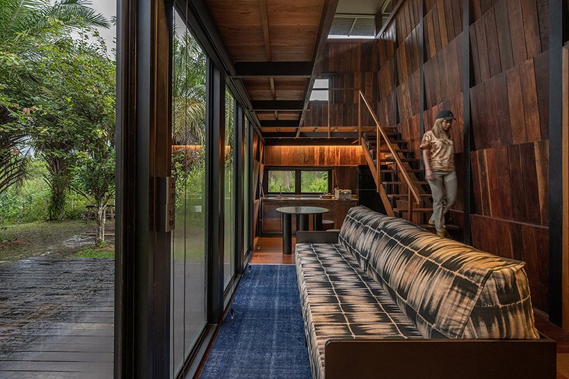 the interior of the cabin