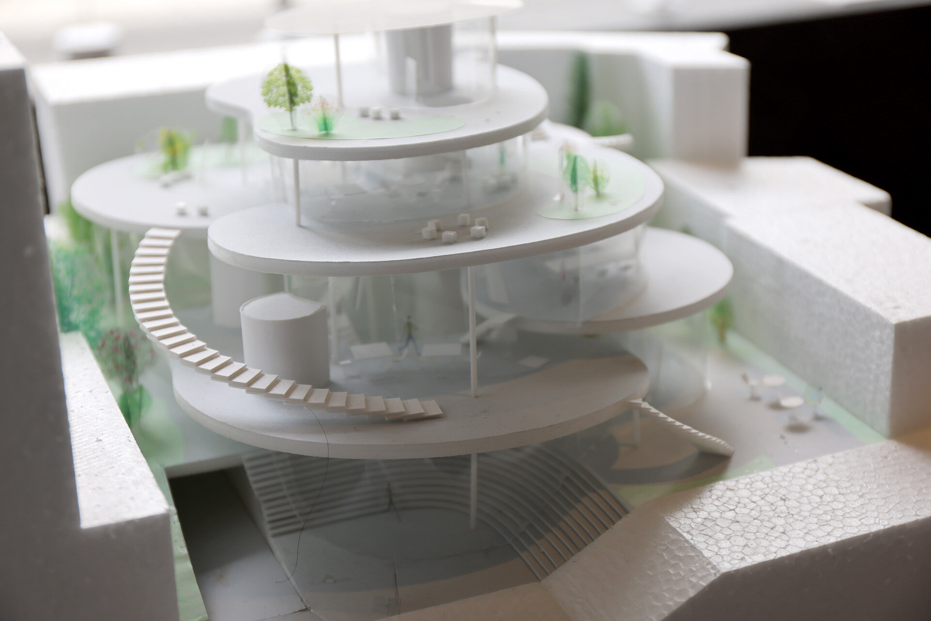 garden office, SANAA (2020) whole model at scale 1:100