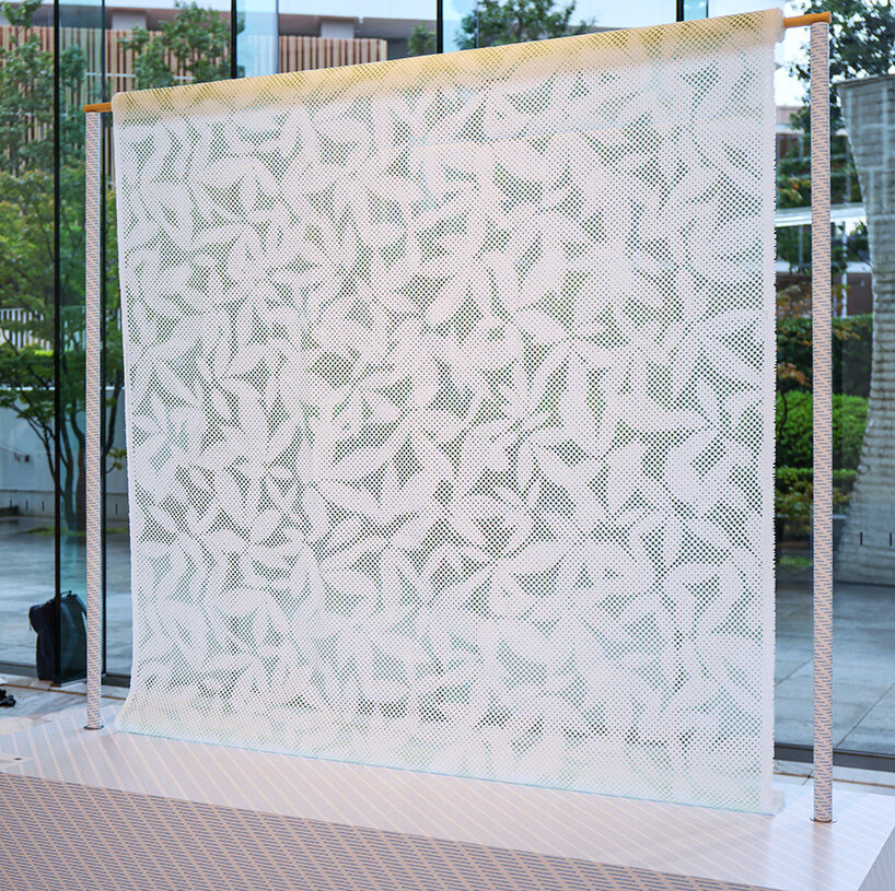 a 'leaves' curtain, green tinted by claesson koivisto rune image © designboom