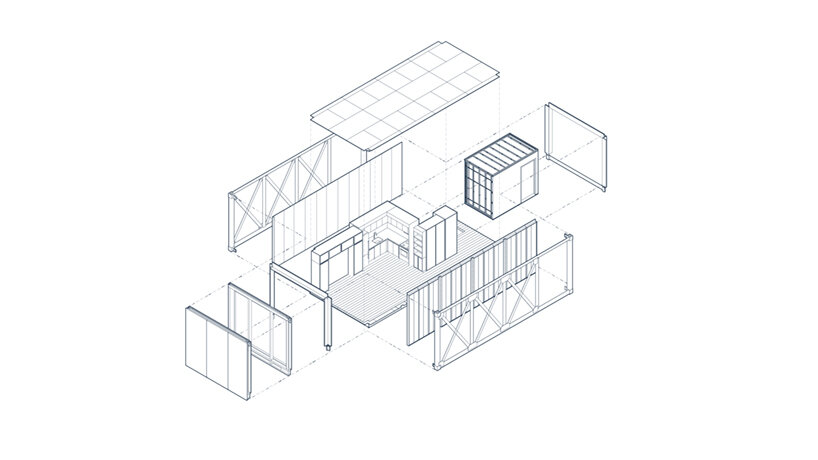 single module, exploded isometric