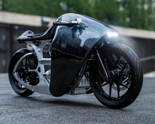 shaped after mobula rays, the supermarine is bandit9's latest futuristic motorbike