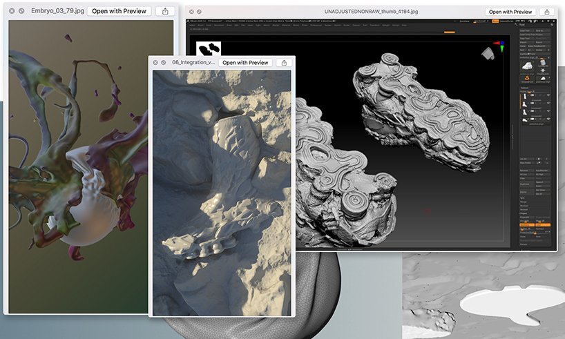 initial renders and sketches. first steps in the creation of futuristic environments and setting the mood
