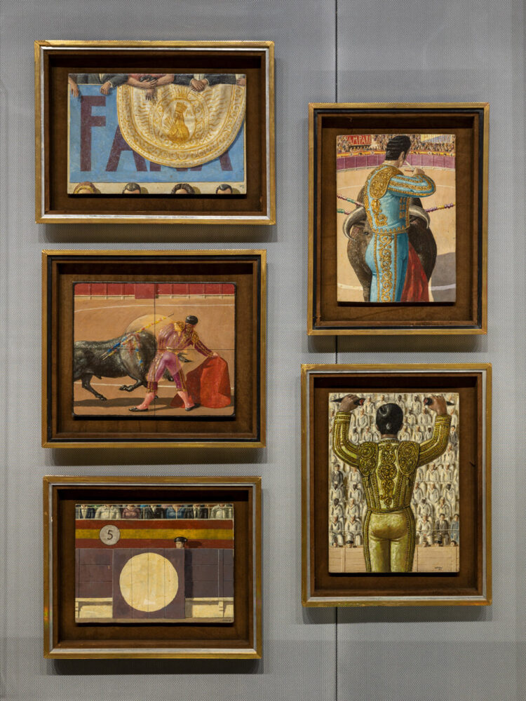 from left to right: spectators, 1966 | passes, 1966 | torero behind a balustrade, 1966 | coup de grâce (mise à mort), 1966 | torero with bull’s ears, 1966