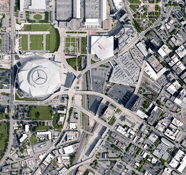 foster+partners centennial yards to transform a long-neglected and underutilized area in atlanta