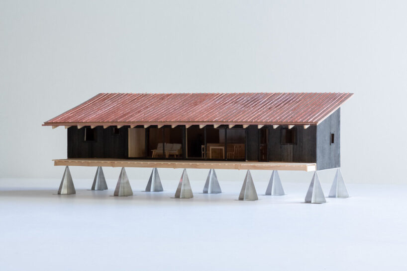 model showcasing the stilt-style construction