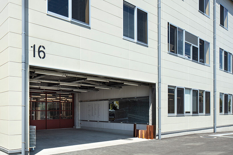 schemata architects installs adaptable display system in new art university building in tokyo