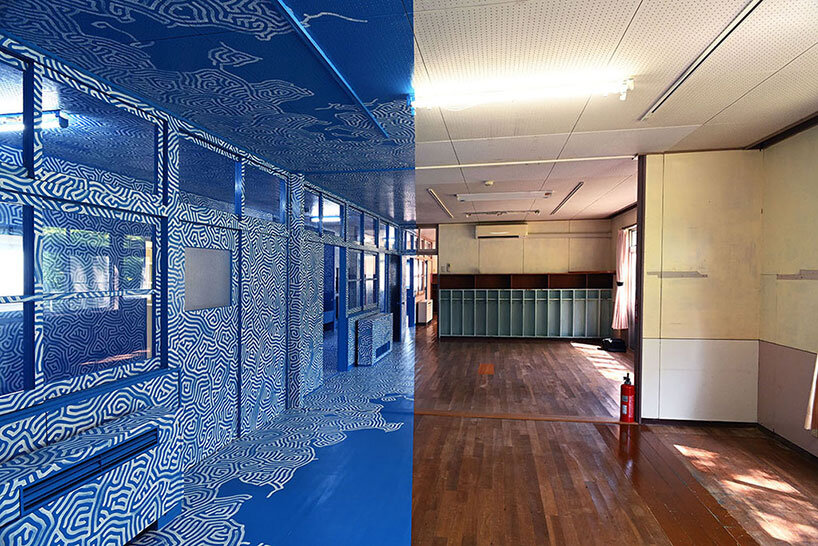 motoi yamamoto shapes 'a path of memories' with intricate maze-pattern installation