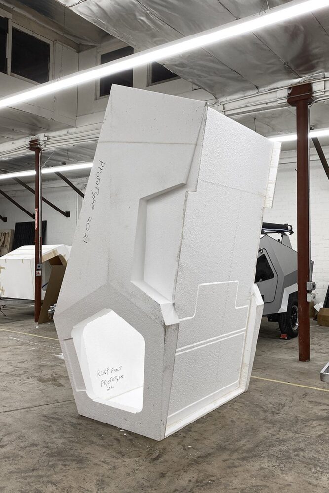 the trailer’s lightweight cabin is weatherproofed with a maximum of 8.7 inches thickness of insulation