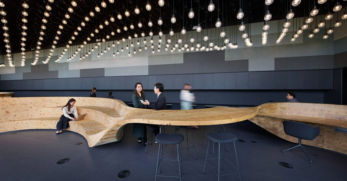snøhetta inserts massive furniture inside digital garage co